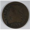 Image 1 : 1811 HALF CENT, RARE 4 STAR DIE BREAK VG