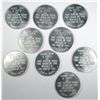 Image 2 : 9 PCS ALUMINUM 1960'S NANTUCKET ISLAND HALF DOLLAR TOKENS! CH BU