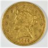 Image 1 : 1858 $2.50 GOLD LIBERTY UNDERRATED EARLY DATE VF/XF LIGHT OBVERSE SCRATCH