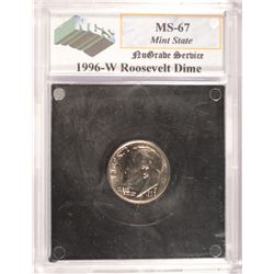 1996-W ROOSEVELT DIME NGS MS67