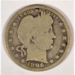 1896-O BARBER QUARTER GOOD