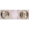 Image 2 : 1954-S PCGS MS65 & 1959 ICG MS65 FRANKLIN HALF DOLLARS