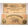 Image 1 : 1862 $1 VIRGINIA TREASURY NOTE & 1863 $1 STATE OF NORTH CAROLINA NOTE