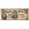 Image 1 : 1907 $5 US NOTE "WOOD CHOPPER"