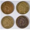 Image 1 : 4-1863 INDIAN HEAD CENTS "GRADING SET" (GOOD, FINE, VF,XF)