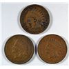 Image 1 : 3-1909 INDIAN HEAD CENTS "GRADING SET" (FINE,VF,XF)