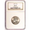 Image 1 : 1938 WASHINGTON QUARTER NGC MS65 MOSTLY WHITE
