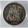 Image 2 : 1879 SEATED DIME PCGS PROOF64 SUPER COLOR!