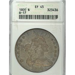 1800 BUST DOLLAR ANACS EF-AU 45 BEAUTIFUL ORIGINAL AND NICE