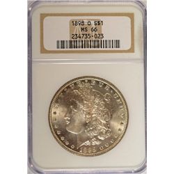 1898 O MORGAN DOLLAR NGC MS66 BLAST WHITE