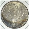 Image 1 : 1887 MORGAN DOLLAR CH BU CRESCENT SHAPED RAINBOW TONE
