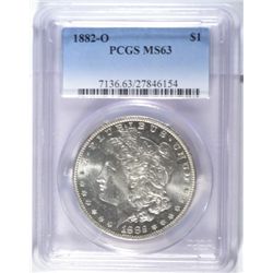 1882-O MORGAN DOLLAR PCGS MS-63