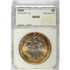 Image 1 : 2000 SILVER EAGLE PCI MS-68 TONED