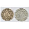 Image 1 : 1830 BUST DIME VF (HOLD) & 1876-CC SEATED DIME FINE