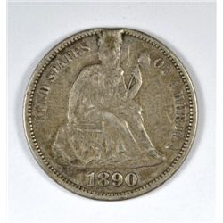 1890 SEATED DIME "LOVE TOKEN"