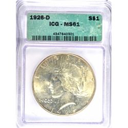 1926-D PEACE DOLLAR ICG MS61