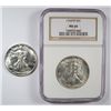 Image 1 : 1944-D UNC & 1944-D NGC MS66 WALKING LIBERTY HALF DOLLARS
