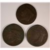 Image 1 : THIN LARGE CENT MINT ERROR & 2- CULL DATELESS LARGE CENTS