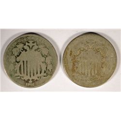 1867 & 1868 SHIELD NICKELS GOODS