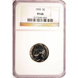 1955 PROOF JEFFERSON NICKEL NGC PF68