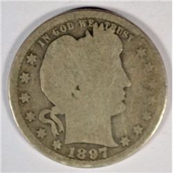 1897-S BARBER QUARTER GOOD
