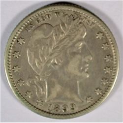 1899-O BARBER QUARTER XF