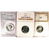 Image 1 : 1955 NGC PF-66, 1959 PCI PR-68 CAMEO & 1964 PCGS PR-69 PROOF WASHINGTON QUARTERS
