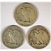 Image 2 : 3-1920-S WALKING LIBERTY HALF DOLLARS "GRADING SET" (GOOD,VG,FINE)