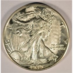 1939-D WALKING LIBERTY HALF DOLLAR UNC (WIZZED)
