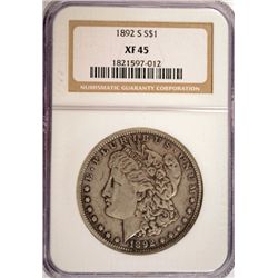 1892-S MORGAN DOLLAR NGC XF-45