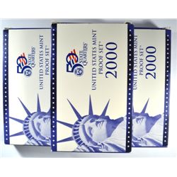 ( 3 )  TEN PIECE U.S. PROOF SETS IN NICE ORIGINAL PACKAGING
