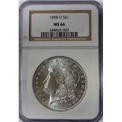 1898 O MORGAN DOLLAR NGC MS66 BLAST WHITE