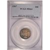 Image 1 : 1907 BARBER DIME PCGS MS64
