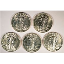 5-1944 WALKING LIBERTY HALF DOLLARS MS63+