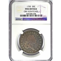1795 FLOWING HAIR DOLLAR NGC FINE DETAILS
