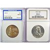 Image 1 : 1963 FRANKLIN HALF DOLLAR NGC MS64 & 1969-D KENNEDY HALF DOLLAR PGS MS63