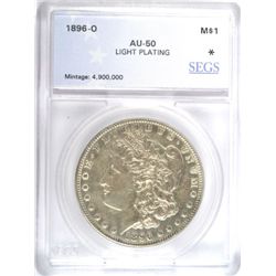 1896-O MORGAN DOLLAR SEGS AU 50
