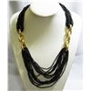 Image 1 : 450CTW FASHIONISTA 18INCH LONG BLACK BEADED CHAINED NEC