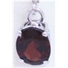 Image 1 : GARNET PENDANT .925 STERLING SILVER