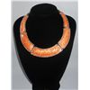 Image 1 : 300CTW ORANGE BRASS NECKLACE;