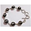 Image 1 : NATURAL RUBY STUD BRACELET .925 STERLING SILVER
