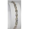 Image 1 : 1.00 CTW DIAMOND BRACELET GOLD PLATED .925 STERLING SIL