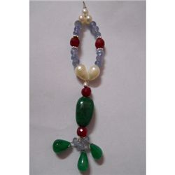 Natural 65.60ct Pearl,Tanzanite,Ruby,Emerald Pendant .9