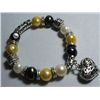Image 1 : 150CTW PHILIPPINE TRICOLOR PEARL HEART SILVER BRACELET