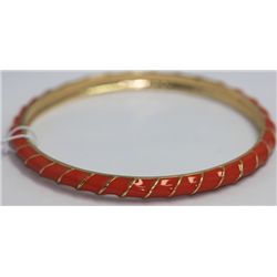 YELLOW BRASS ORANGE BRACELET