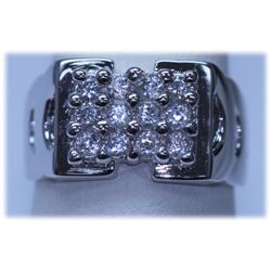 19.05 CTW CZ RING .925 STERLING SILVER