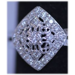 0.19 CTW 14K WHITE GOLD DIAMOND RING