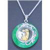 Image 1 : GREEN JADE PENDANT YEAR OF THE DOG NECKLACE