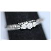 Image 2 : 0.22 CTW DIAMOND RING .925 STERLING SILVER