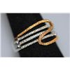 Image 2 : 0.20 CTW DIAMOND RING .925 STERLING SILVER AND 14K GOLD